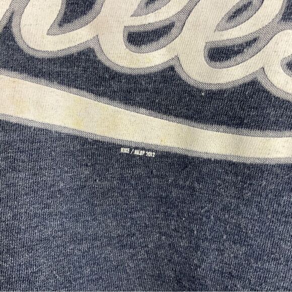 Nike 2012 Blue White New York Yankees Long Sleeve Shirt Medium - Picture 5 of 8